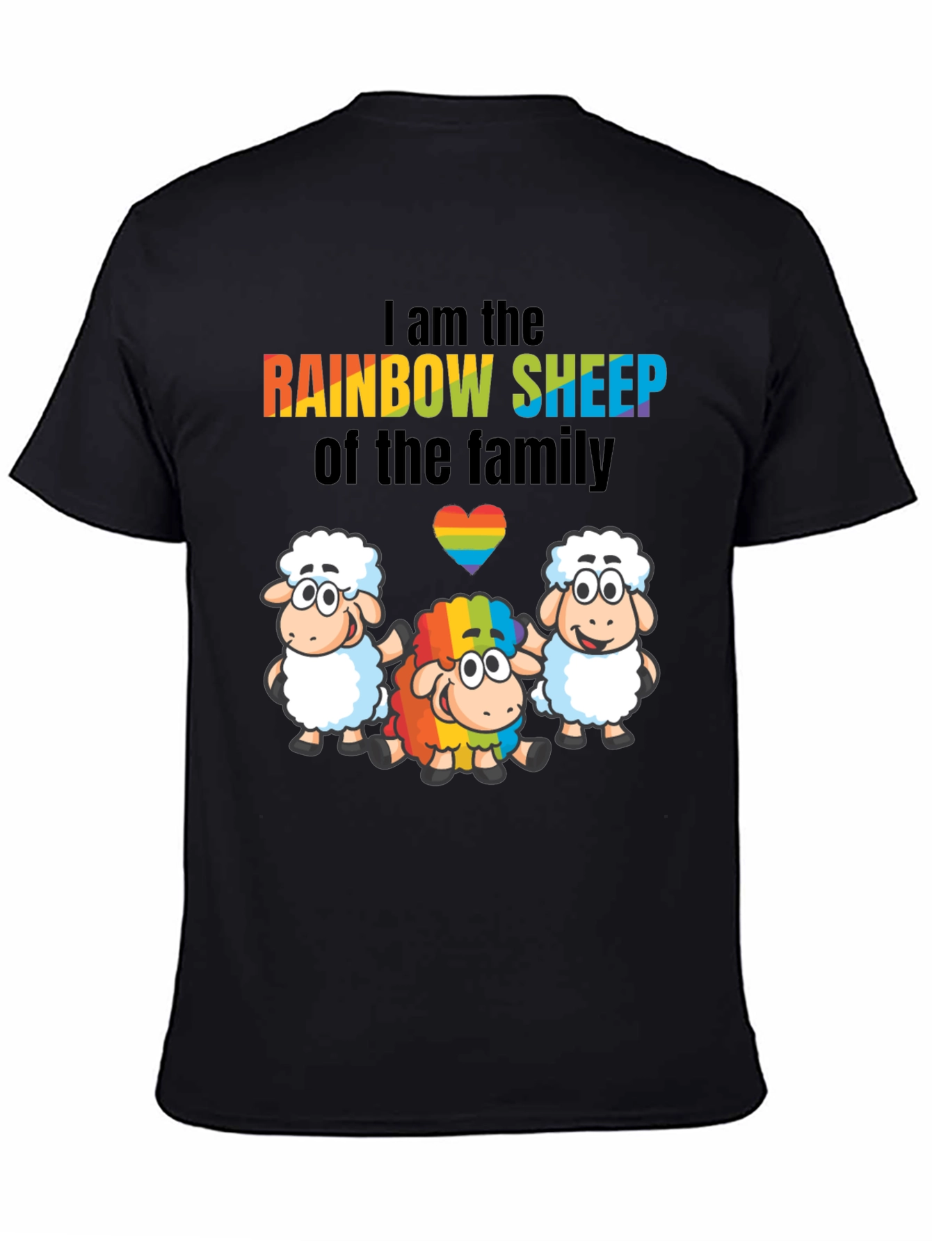 Rainbow Sheep Family LGBTQ Pride T-Shirt