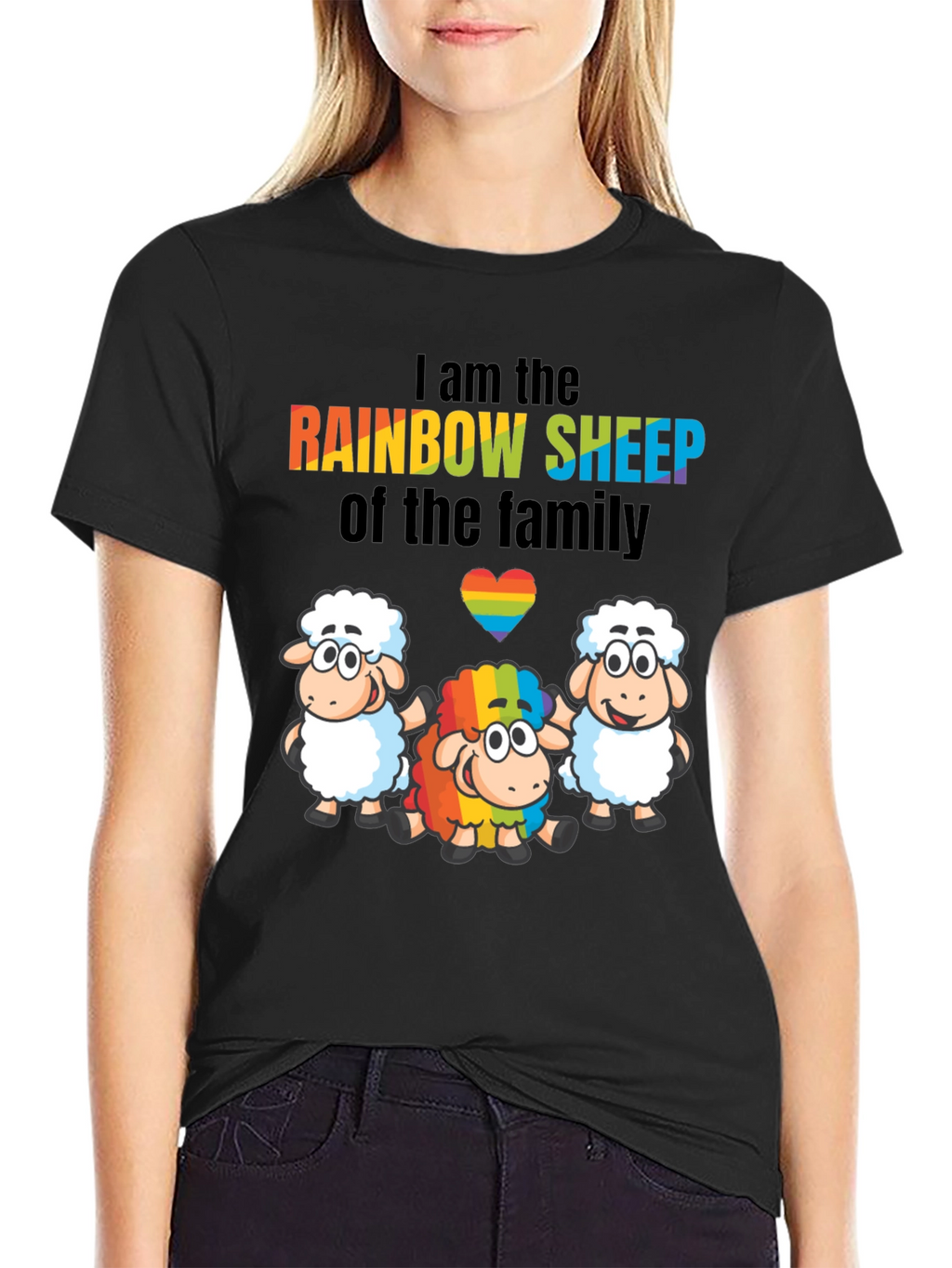 Rainbow Sheep Family LGBTQ Pride T-Shirt