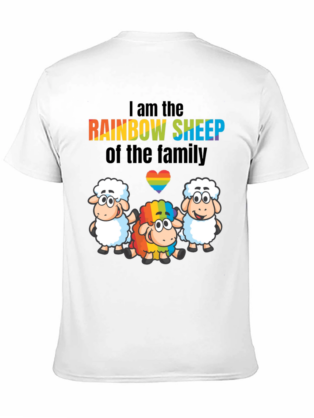 Rainbow Sheep Family LGBTQ Pride T-Shirt