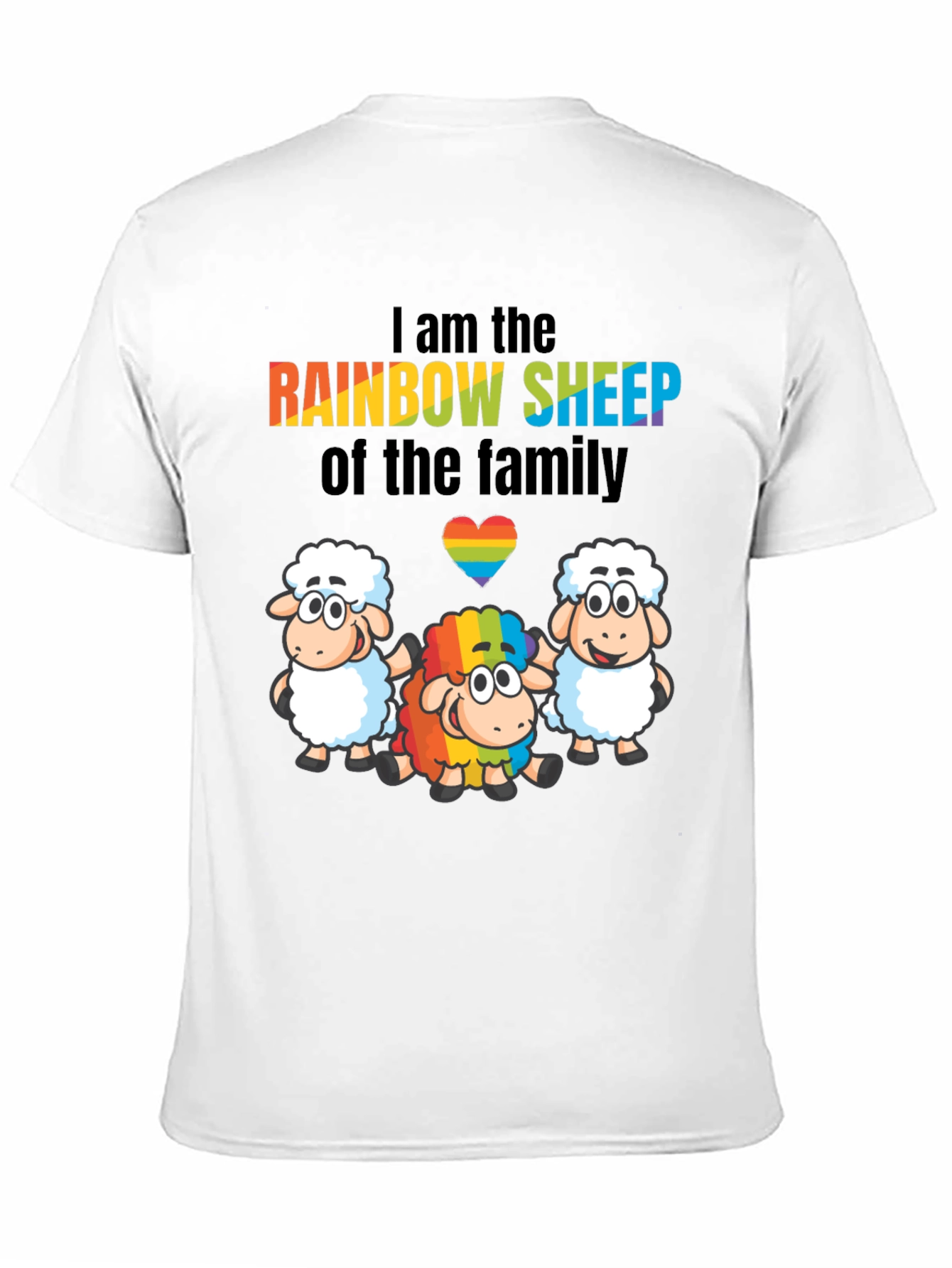Rainbow Sheep Family LGBTQ Pride T-Shirt