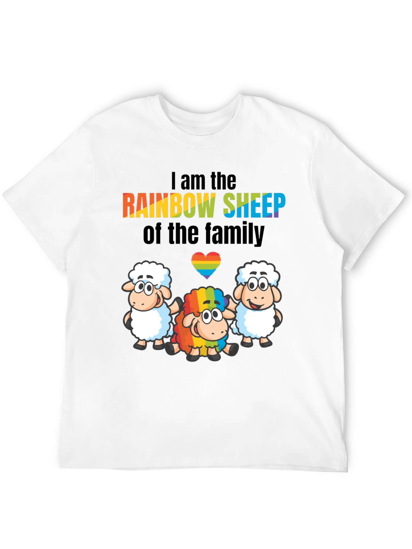 Rainbow Sheep Family LGBTQ Pride T-Shirt