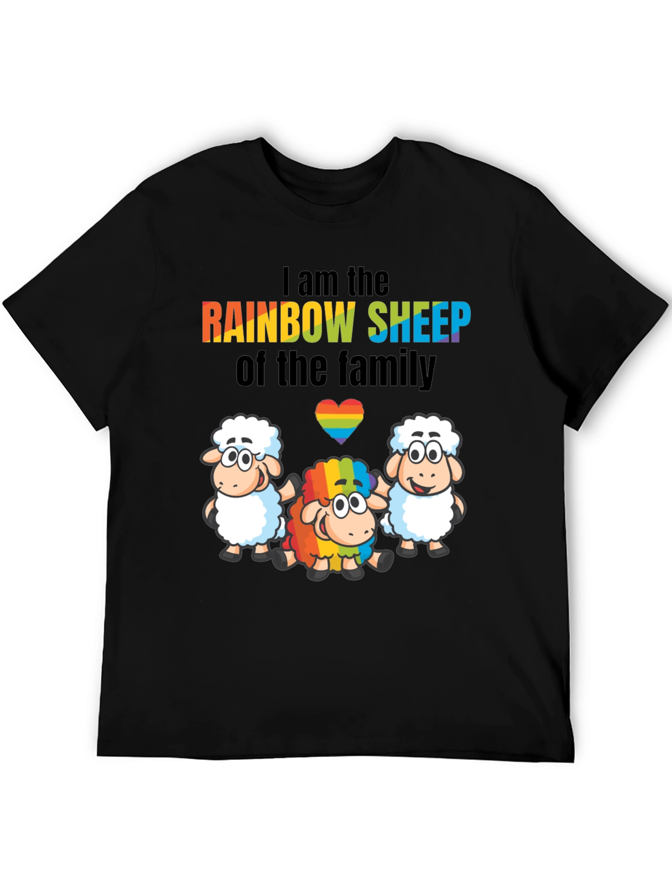 Rainbow Sheep Family LGBTQ Pride T-Shirt