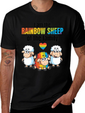 Rainbow Sheep Family LGBTQ Pride T-Shirt