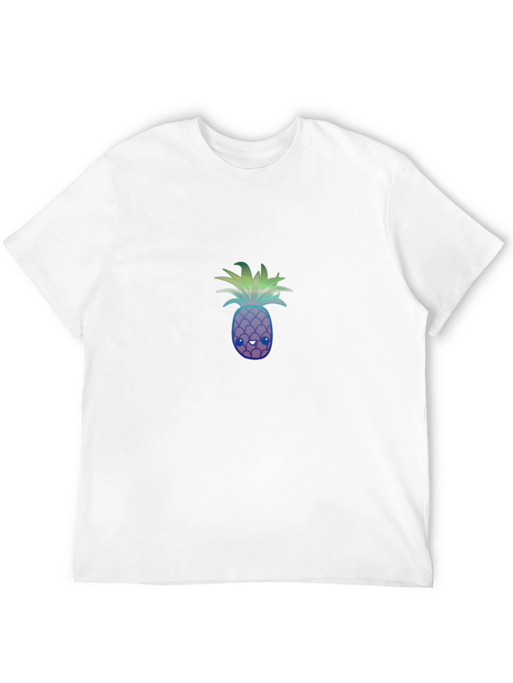 Mens Black T-Shirt with Pineapple Graphic