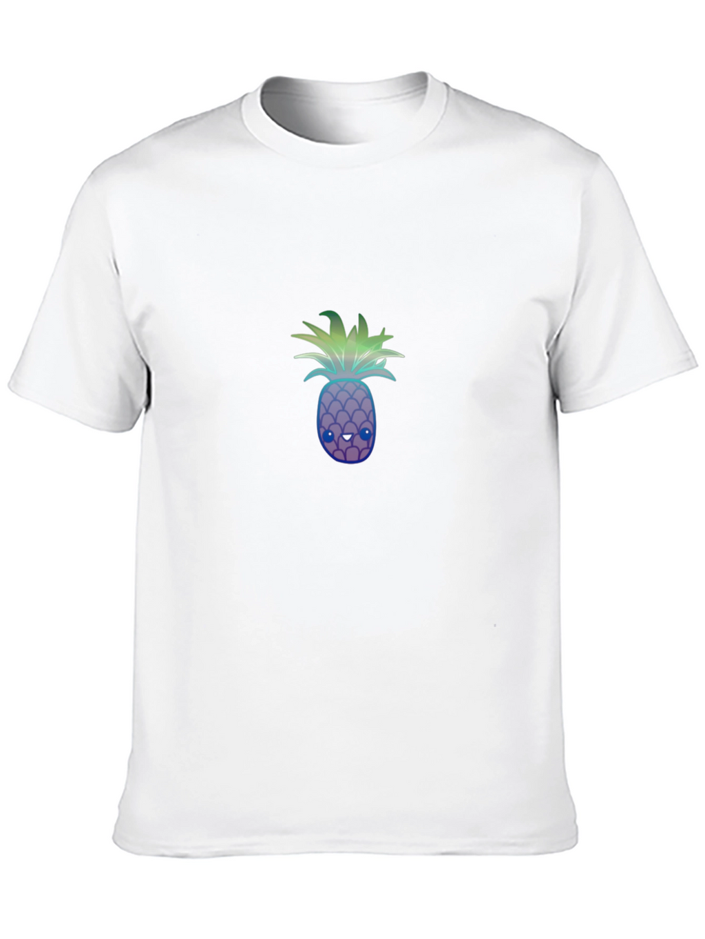 Mens Black T-Shirt with Pineapple Graphic