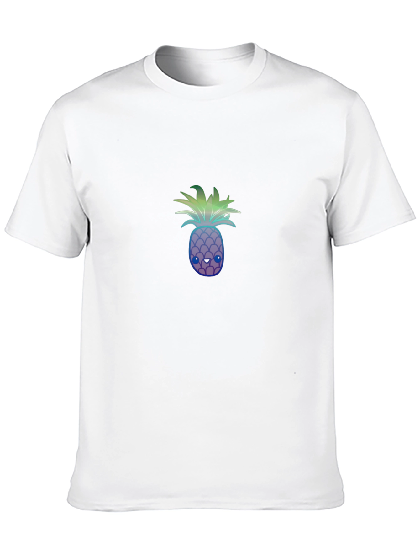 Mens Black T-Shirt with Pineapple Graphic