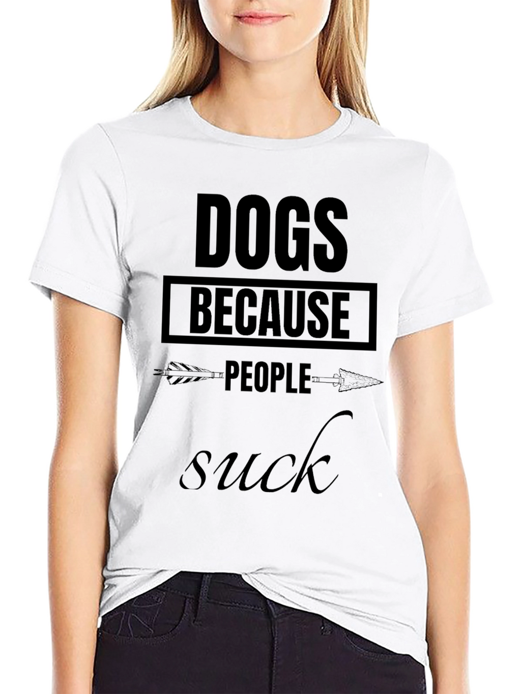 Dogs Because People Suck - Graphic T-Shirt