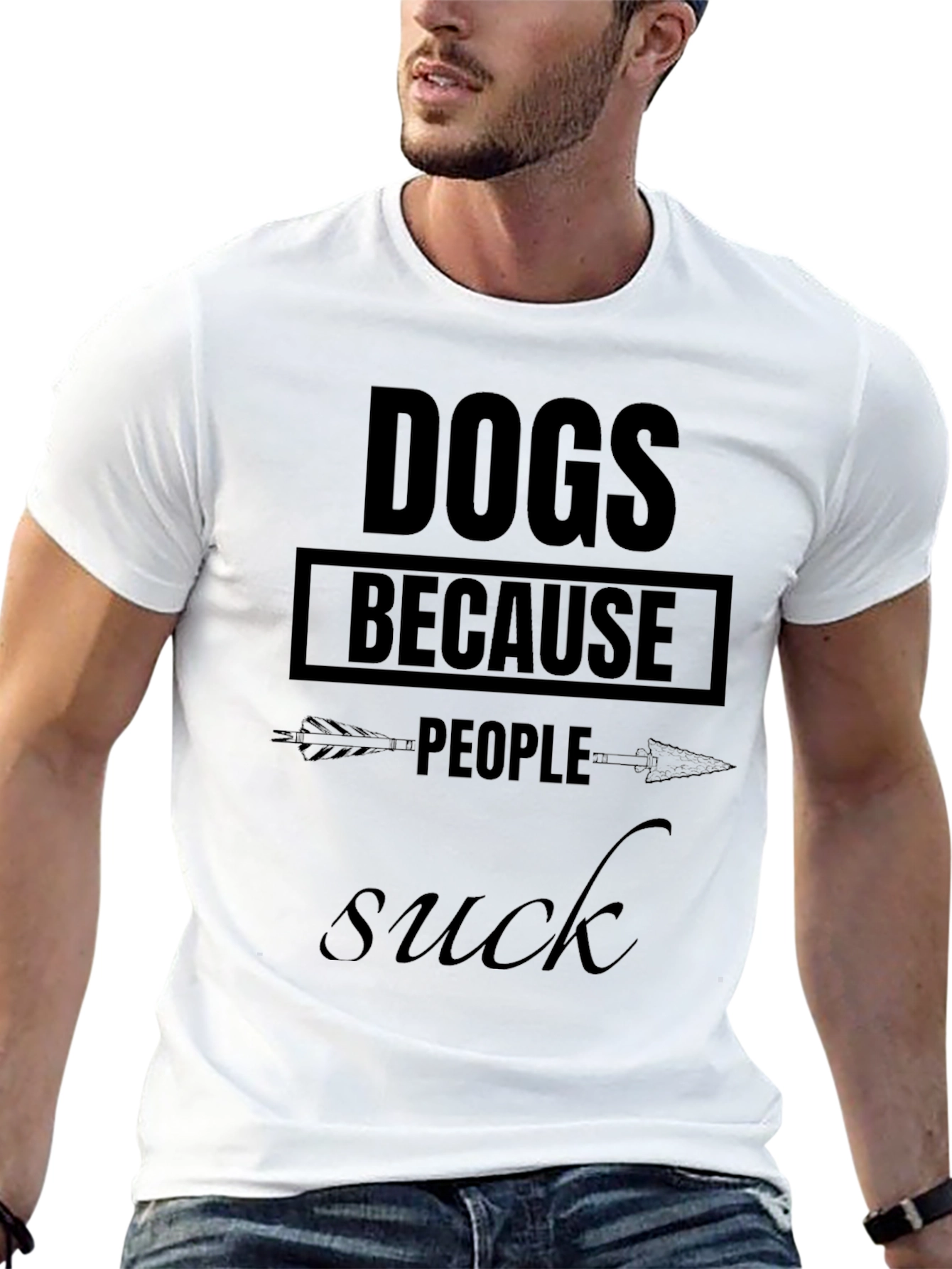 Dogs Because People Suck - Graphic T-Shirt