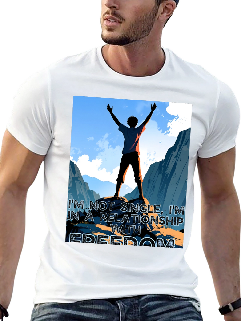 Freedom Relationship Graphic Tee - Black