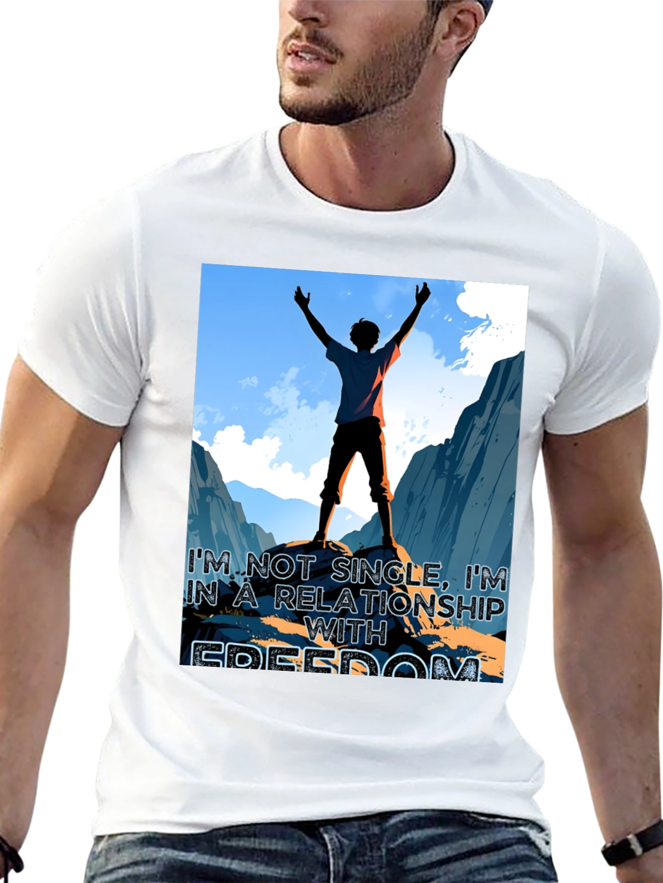 Freedom Relationship Graphic Tee - Black