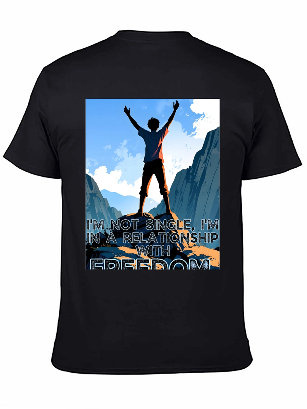 Freedom Relationship Graphic Tee - Black