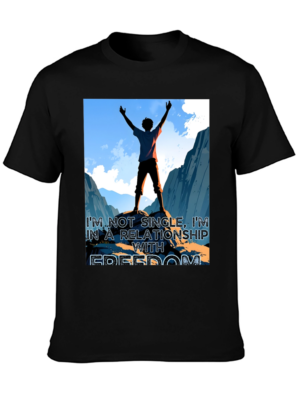 Freedom Relationship Graphic Tee - Black