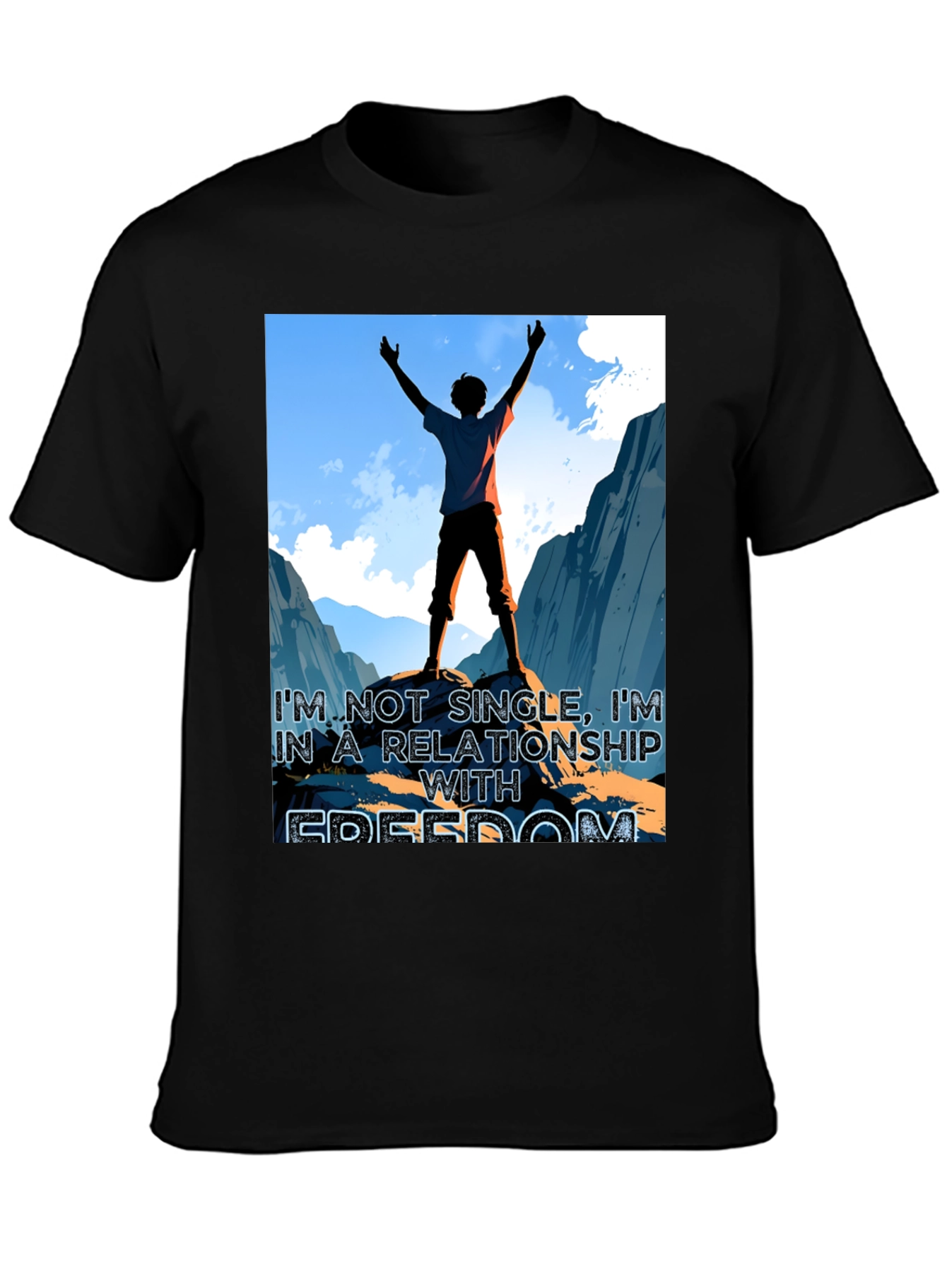 Freedom Relationship Graphic Tee - Black