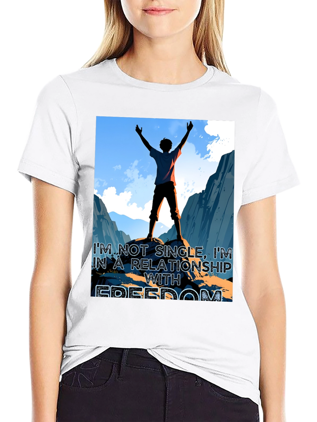 Freedom Relationship Graphic Tee - Black