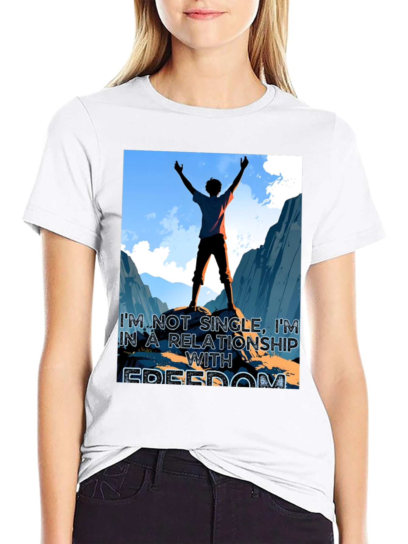 Freedom Relationship Graphic Tee - Black