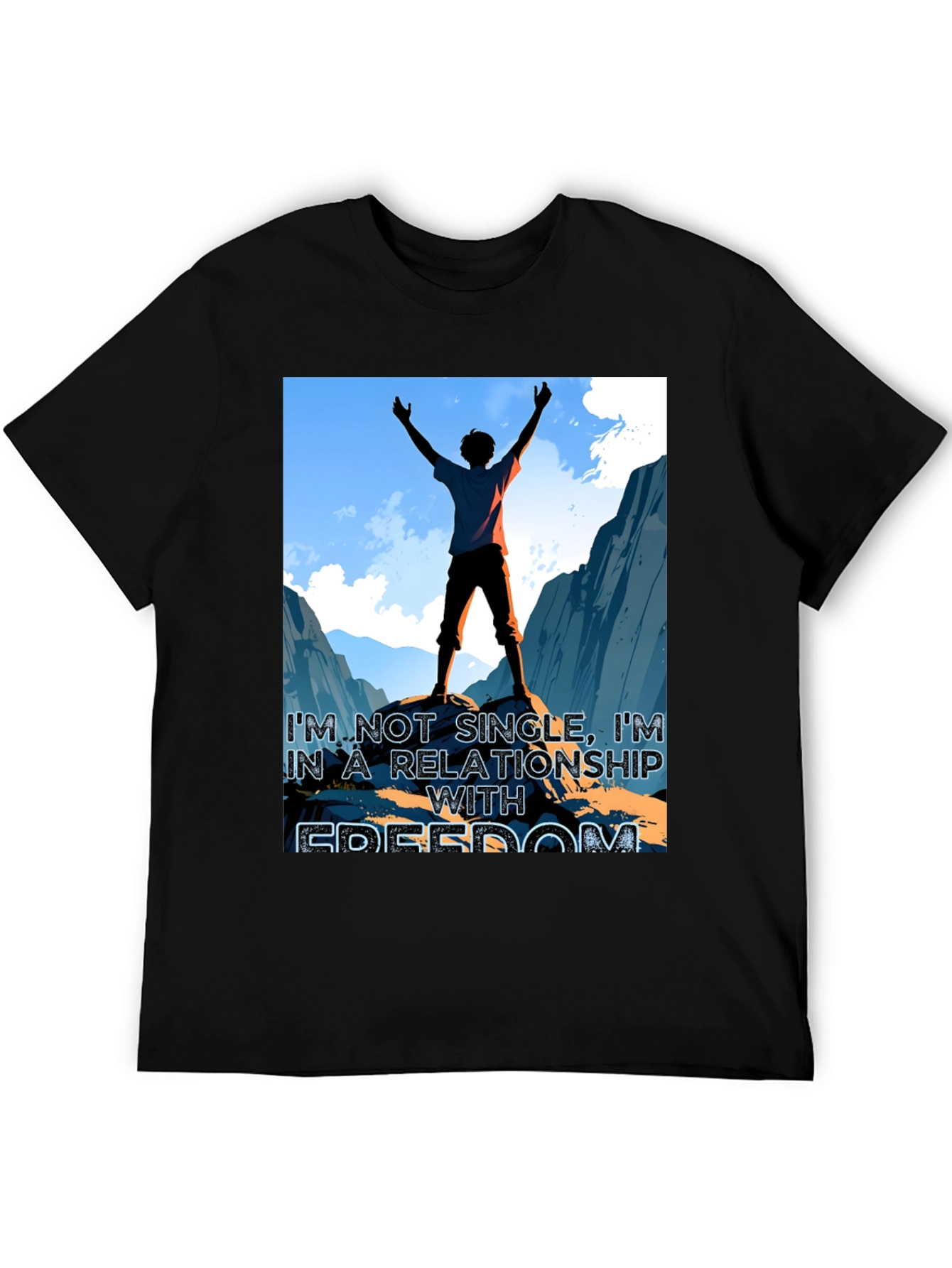 Freedom Relationship Graphic Tee - Black