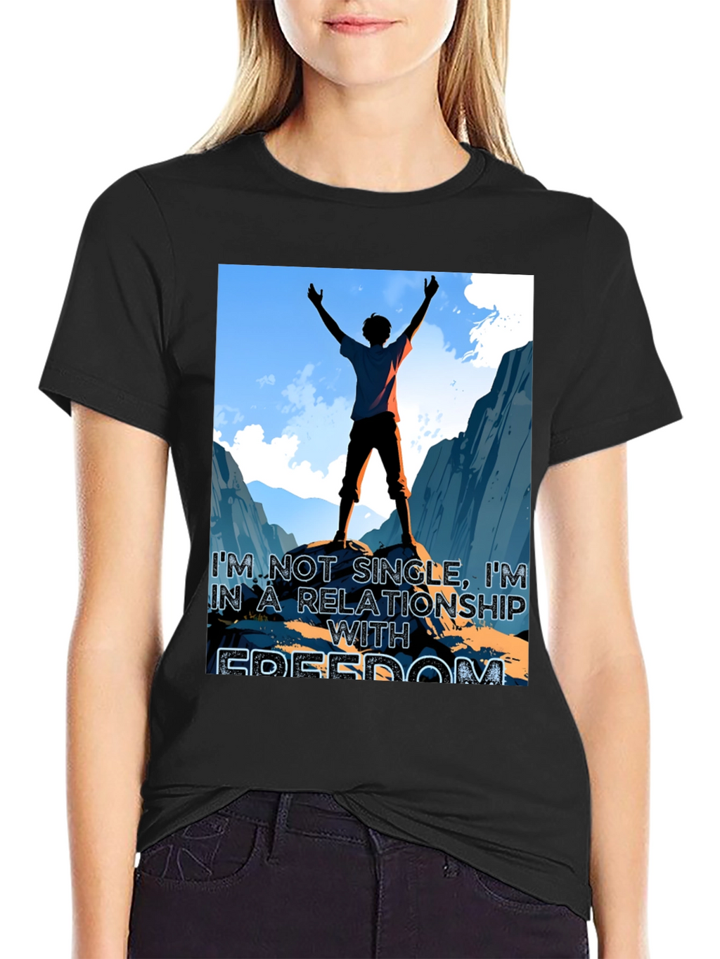 Freedom Relationship Graphic Tee - Black