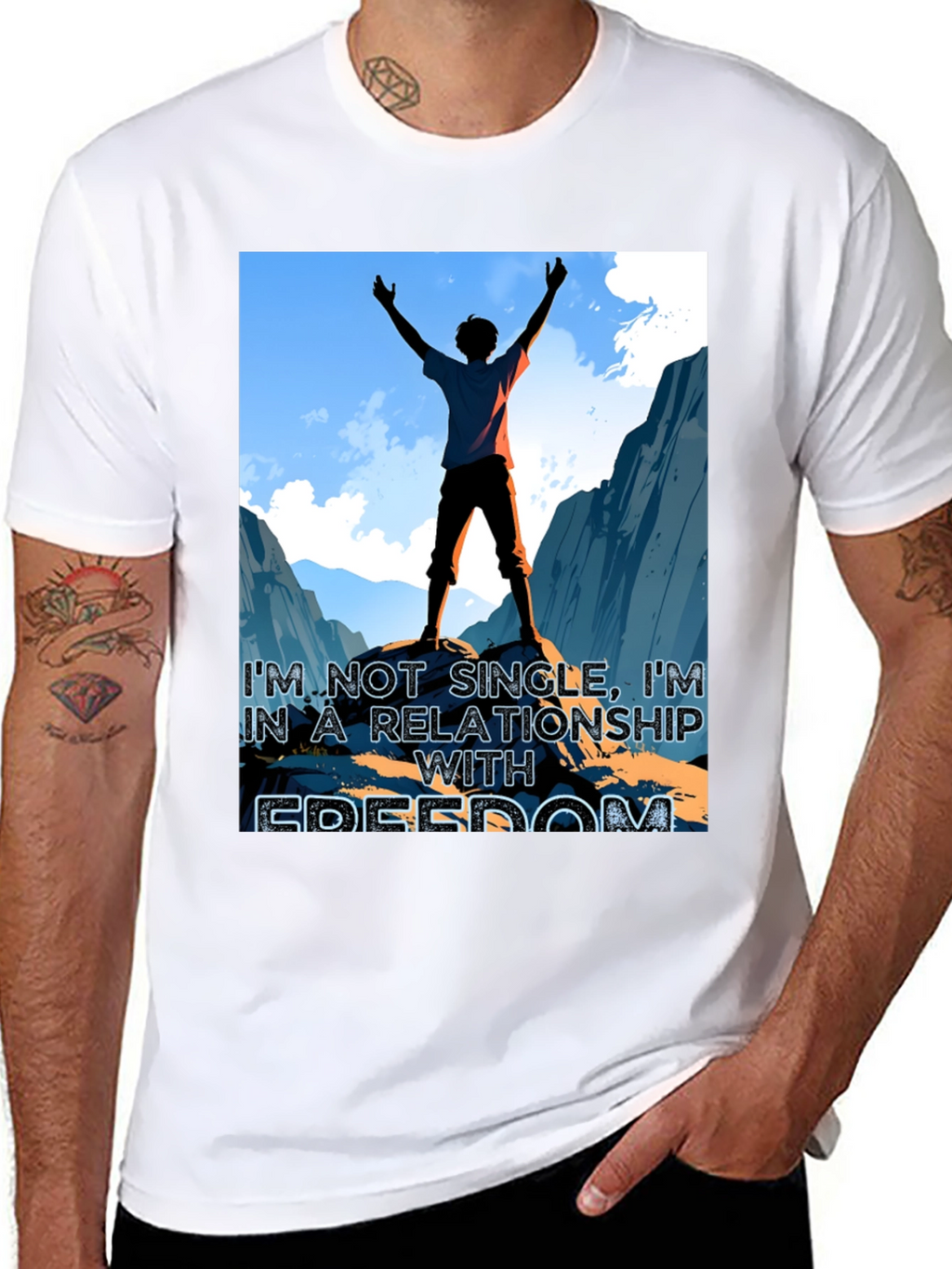 Freedom Relationship Graphic Tee - Black