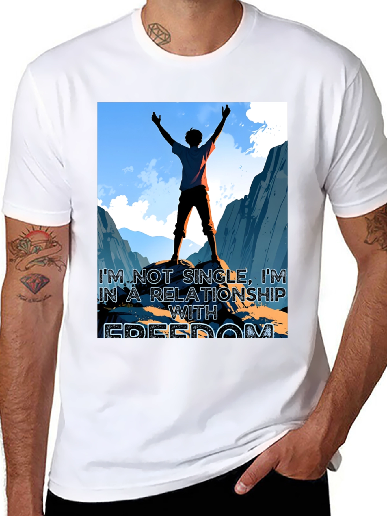 Freedom Relationship Graphic Tee - Black