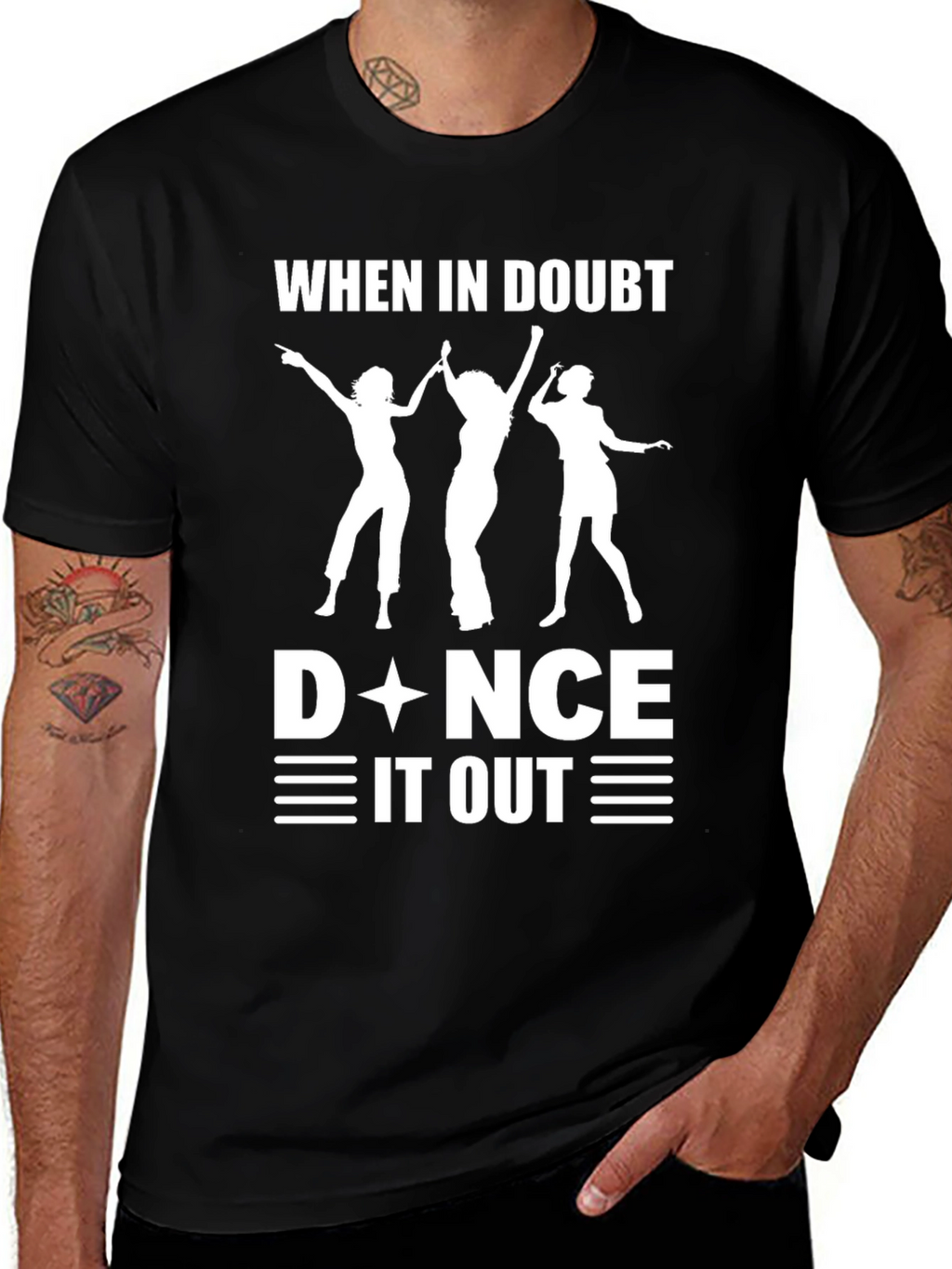 When in Doubt Dance it Out Black T-Shirt
