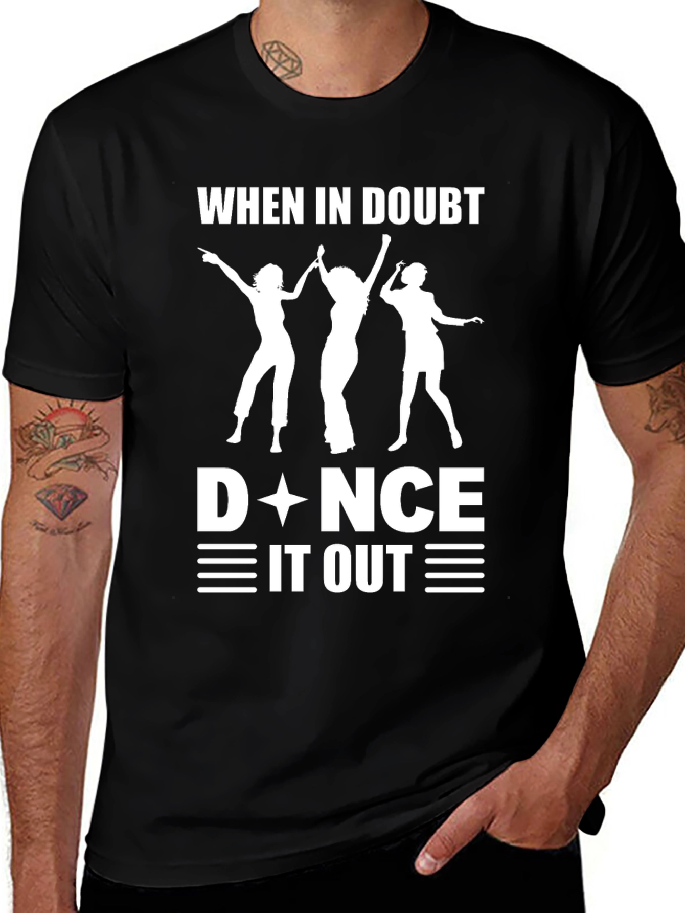 When in Doubt Dance it Out Black T-Shirt