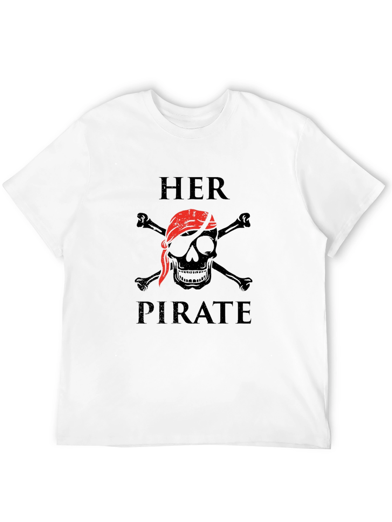 Her Pirate Black Graphic T-Shirt - Skull & Crossbones