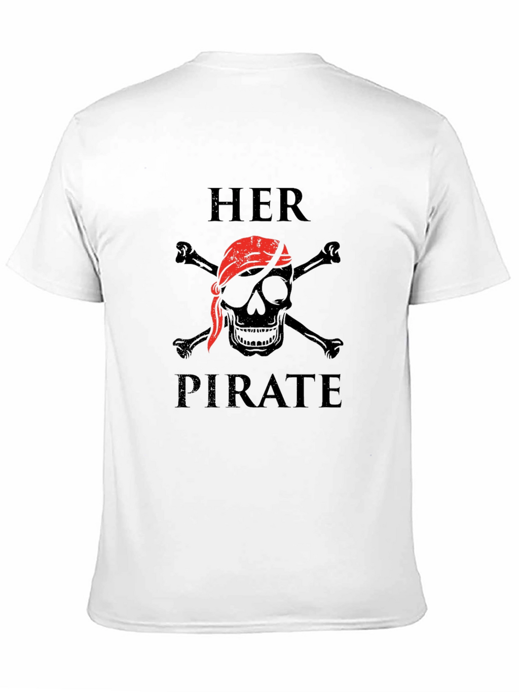 Her Pirate Black Graphic T-Shirt - Skull & Crossbones