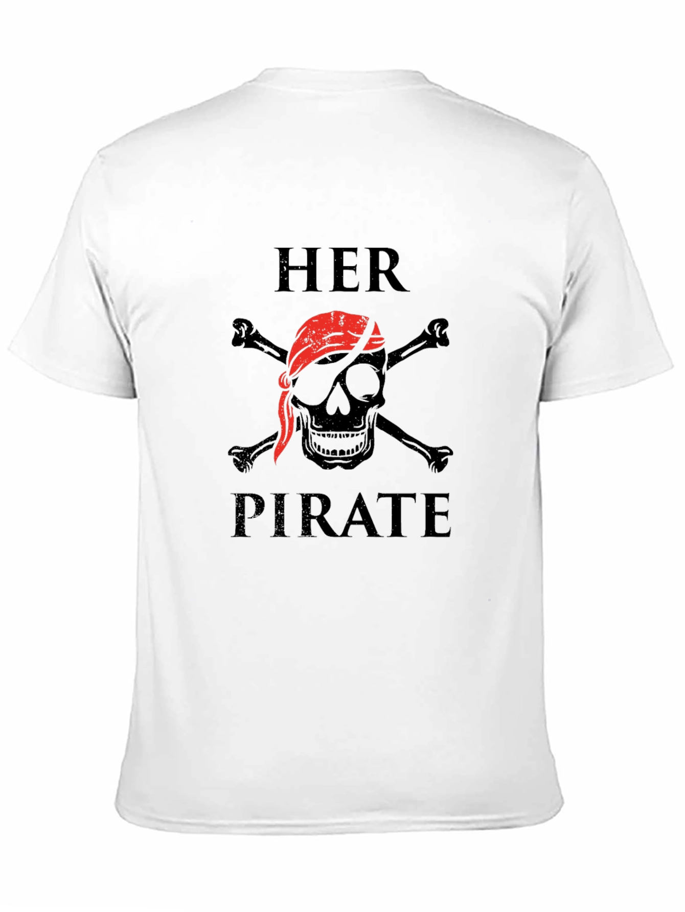 Her Pirate Black Graphic T-Shirt - Skull & Crossbones