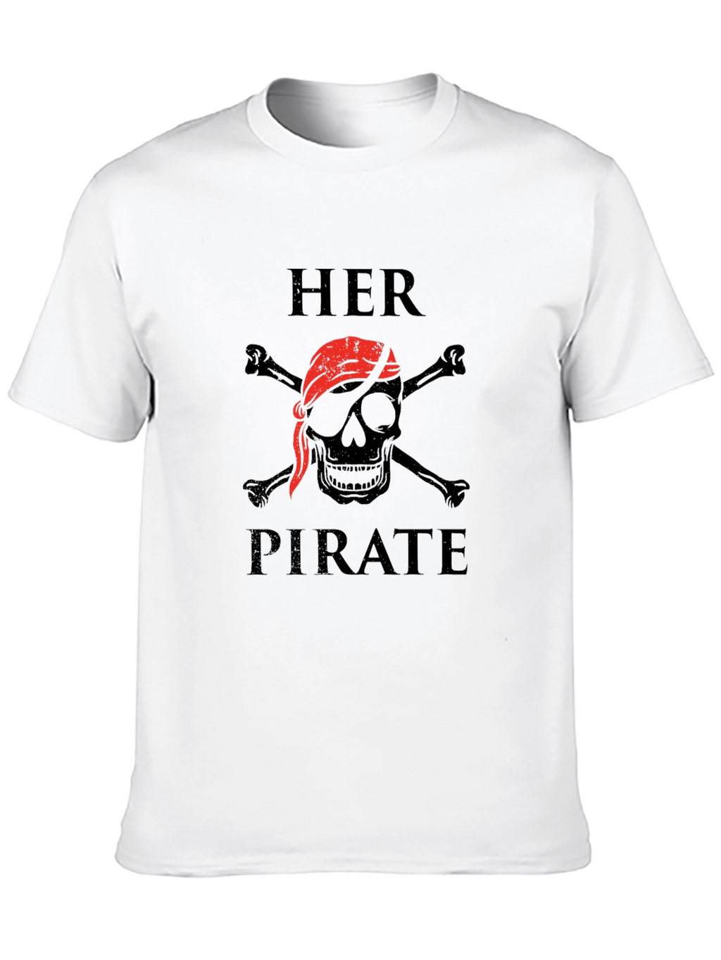 Her Pirate Black Graphic T-Shirt - Skull & Crossbones