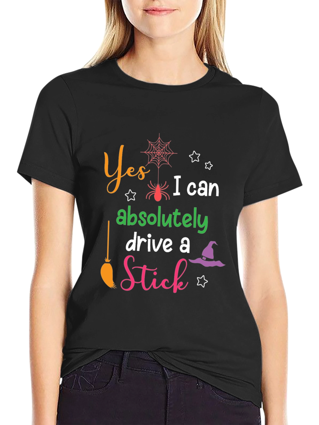 Yes I Can Drive a Stick Halloween T-Shirt