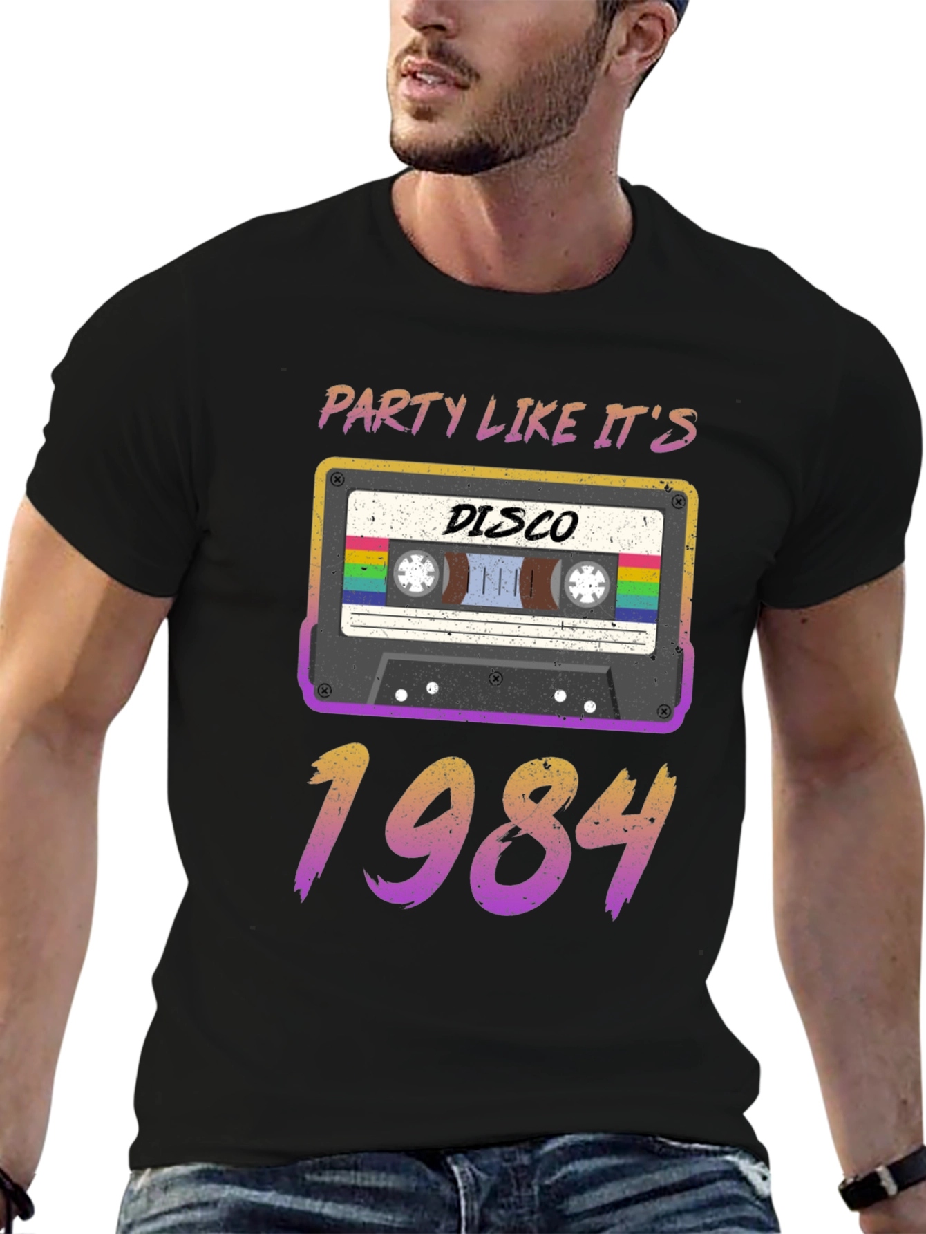 Retro 80s Cassette Tape Disco 1984 T-Shirt