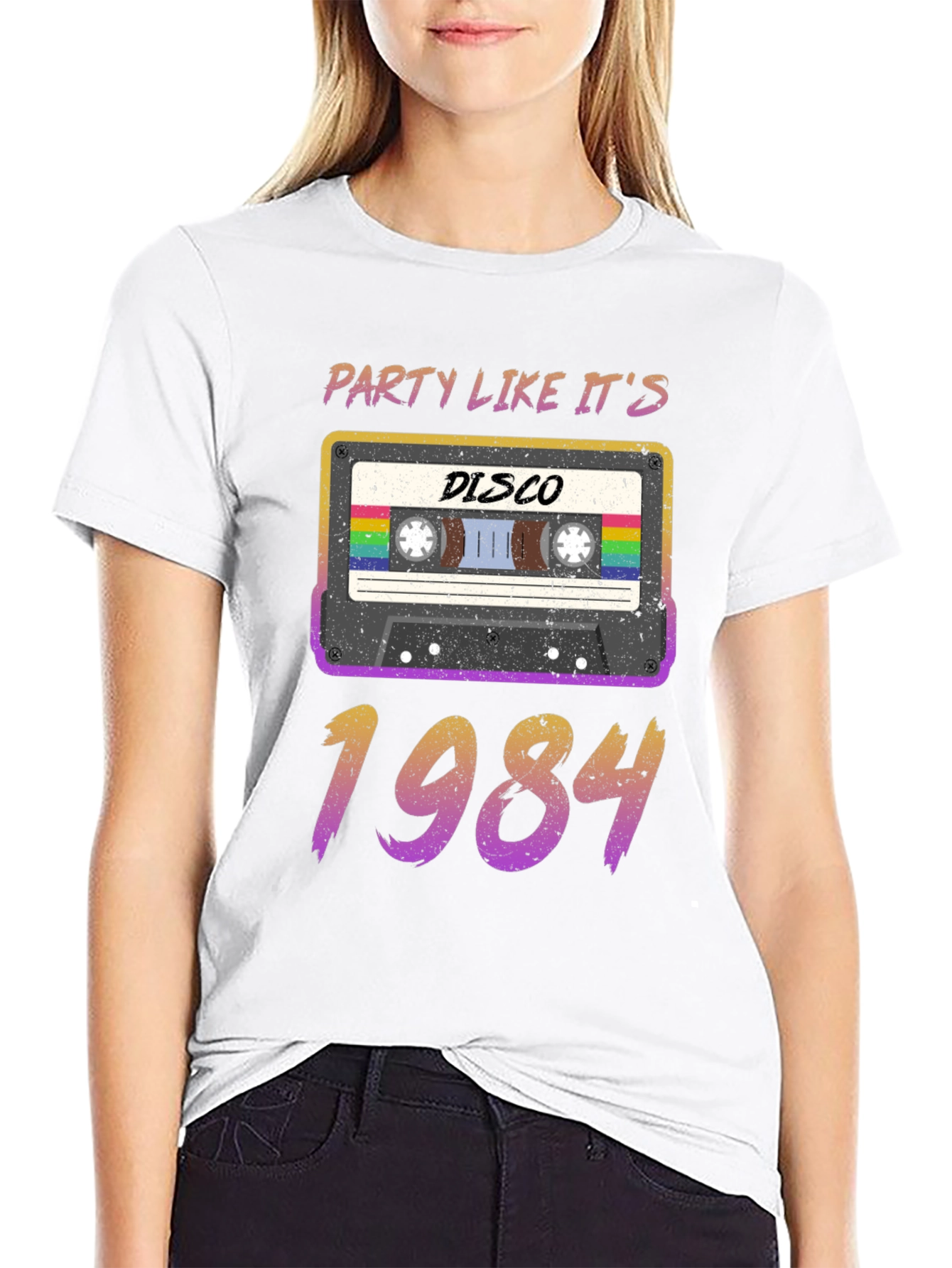 Retro 80s Cassette Tape Disco 1984 T-Shirt