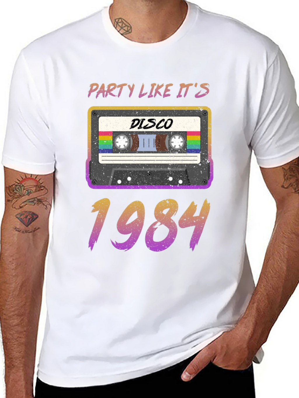 Retro 80s Cassette Tape Disco 1984 T-Shirt