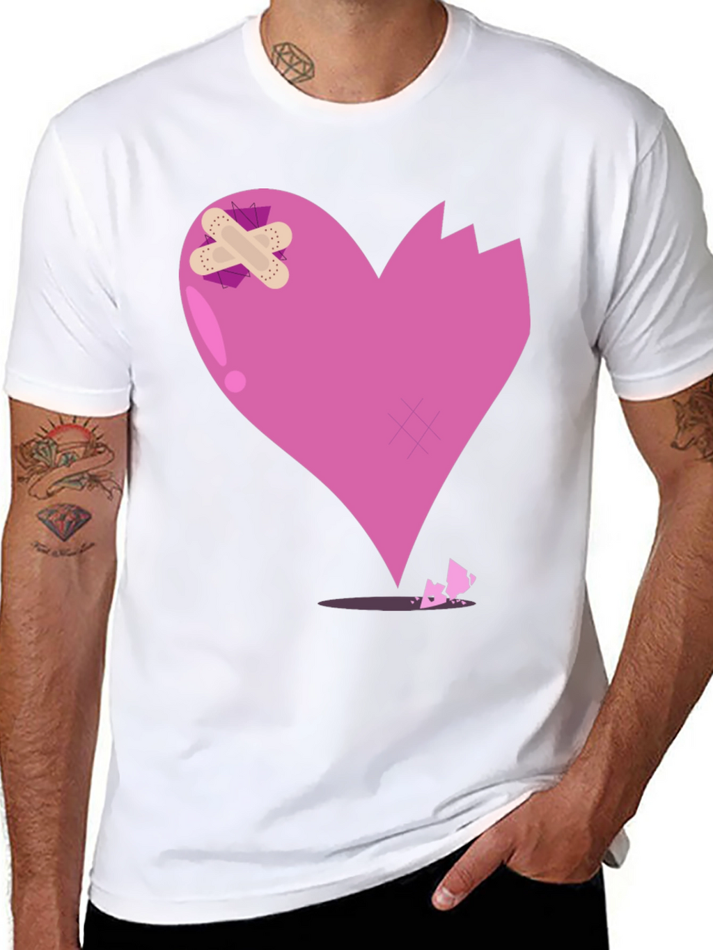 Broken Heart T-Shirt - Mens Graphic Tee