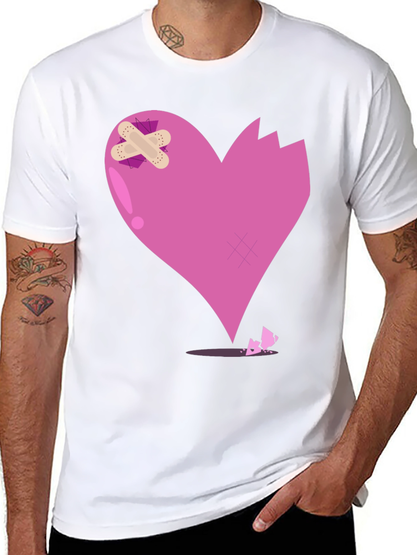 Broken Heart T-Shirt - Mens Graphic Tee