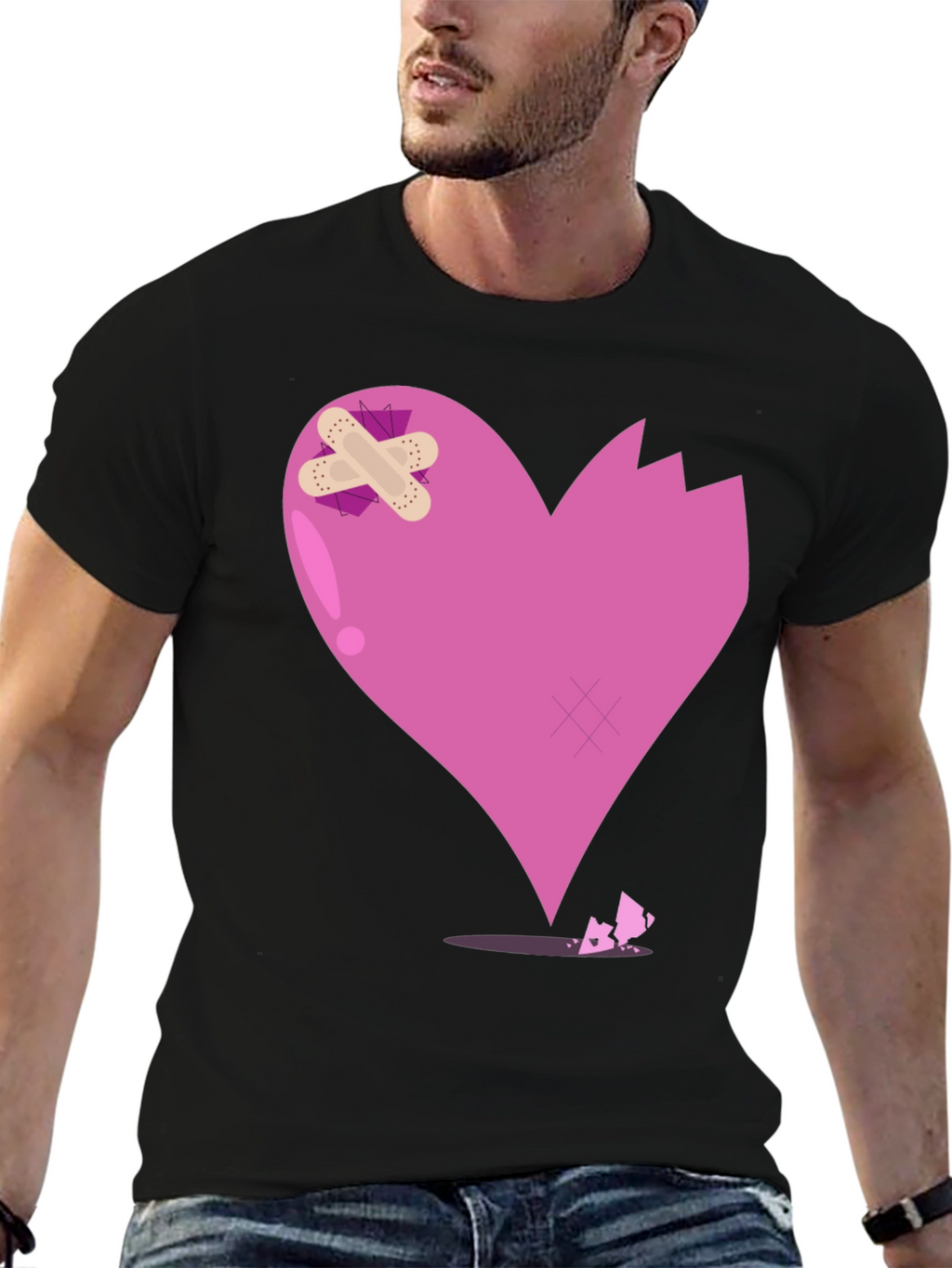 Broken Heart T-Shirt - Mens Graphic Tee