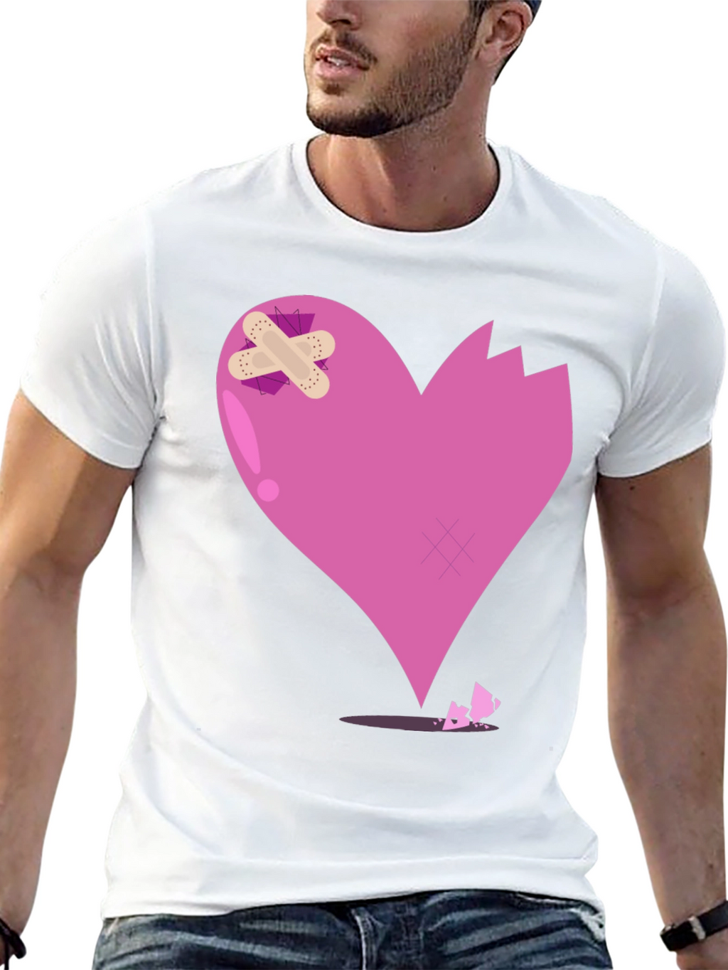 Broken Heart T-Shirt - Mens Graphic Tee