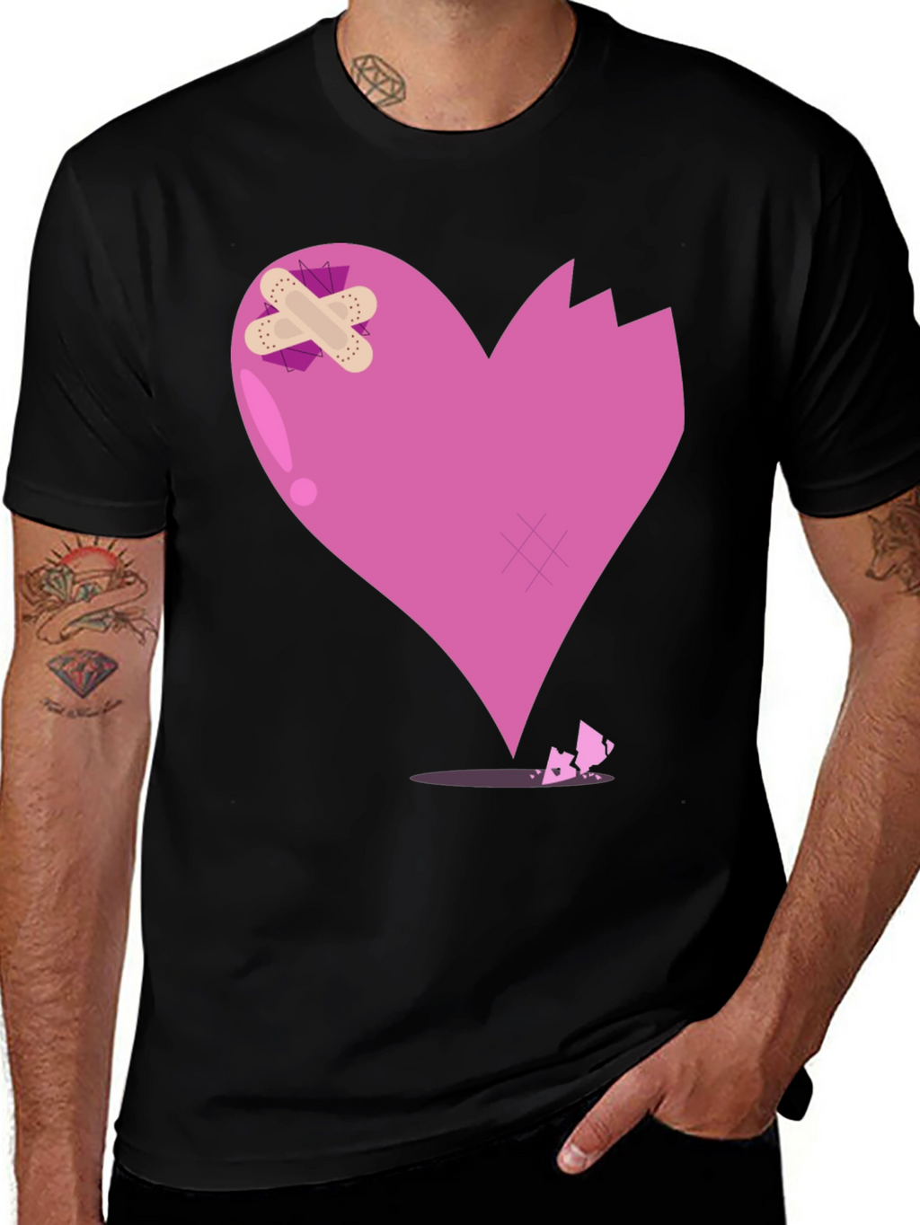 Broken Heart T-Shirt - Mens Graphic Tee
