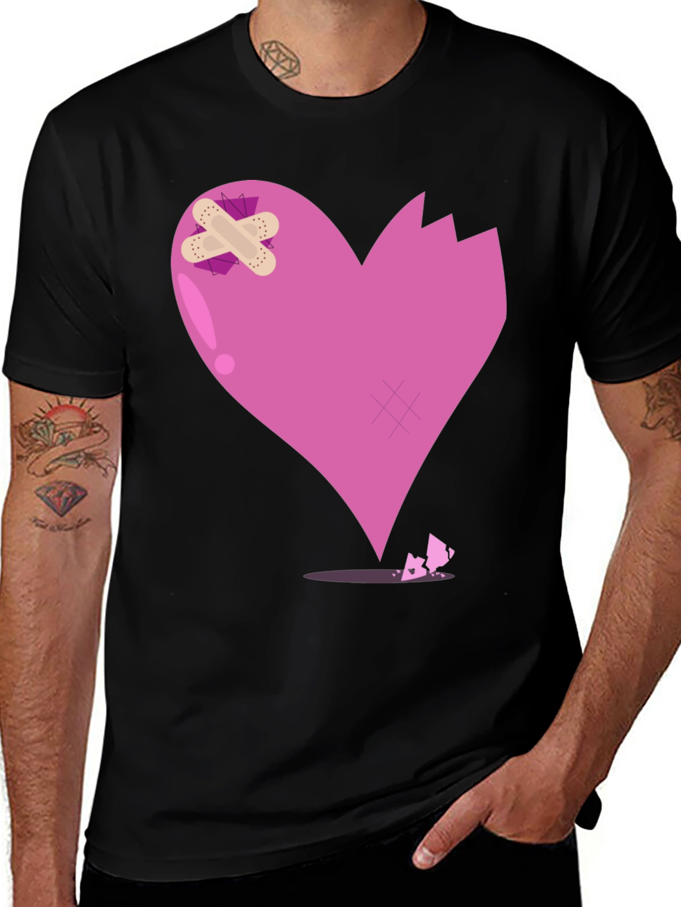 Broken Heart T-Shirt - Mens Graphic Tee