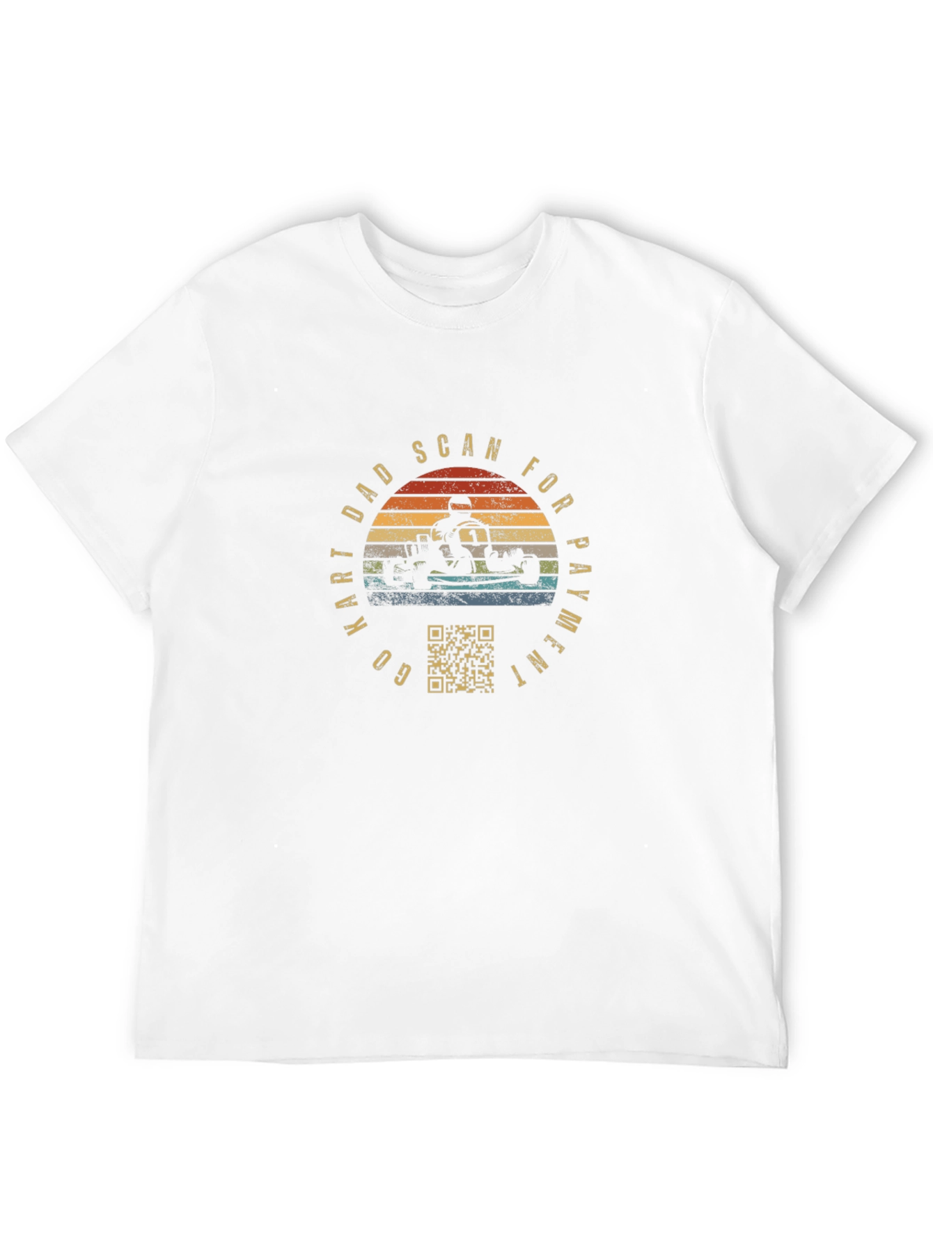 Go Kart Dad Scan For Payment Black T-Shirt