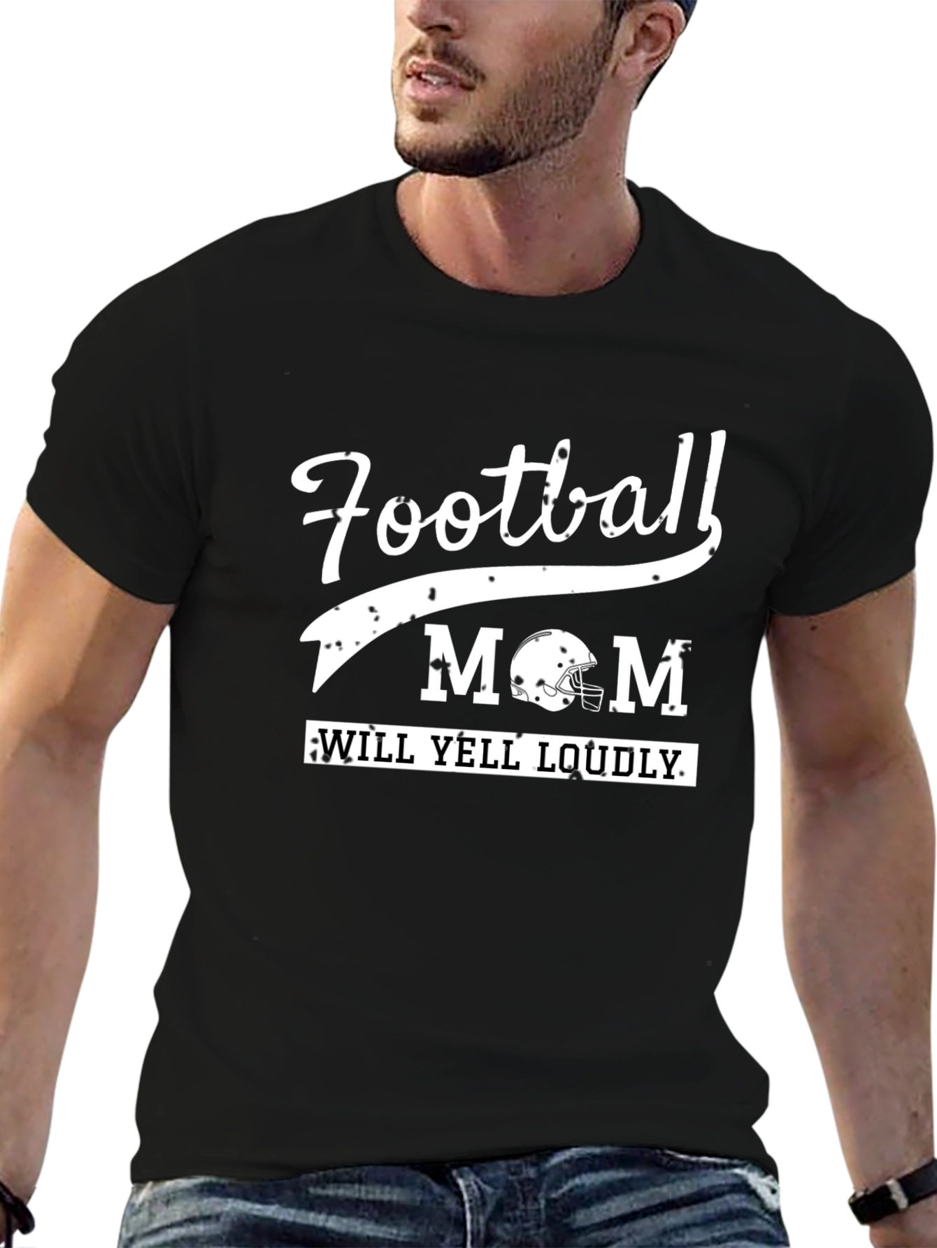 Football Mom Graphic Tee - Will Yell Loudly