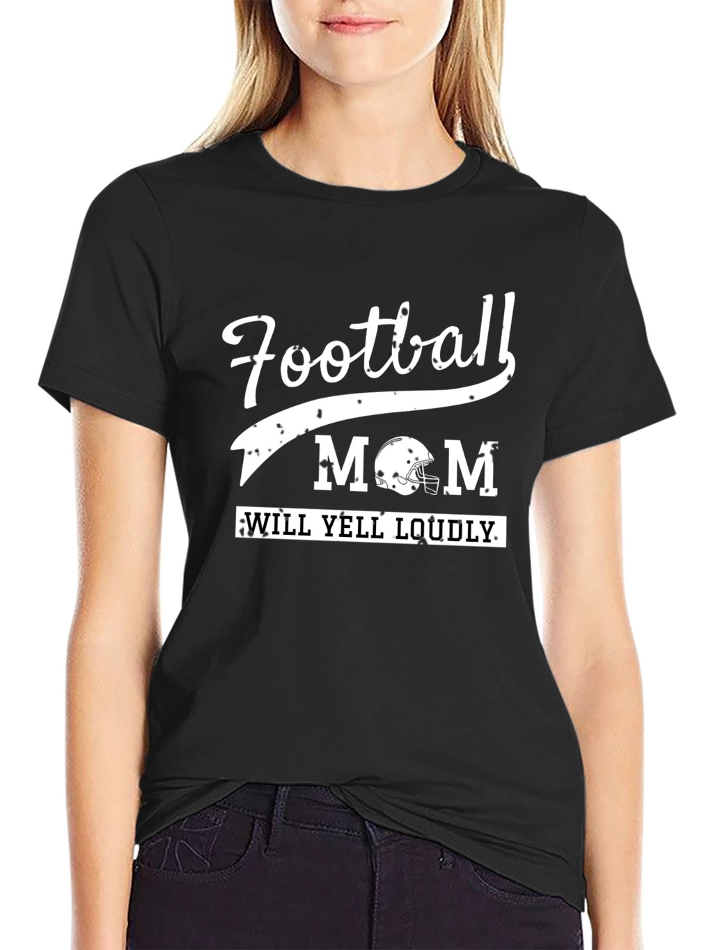 Football Mom Graphic Tee - Will Yell Loudly