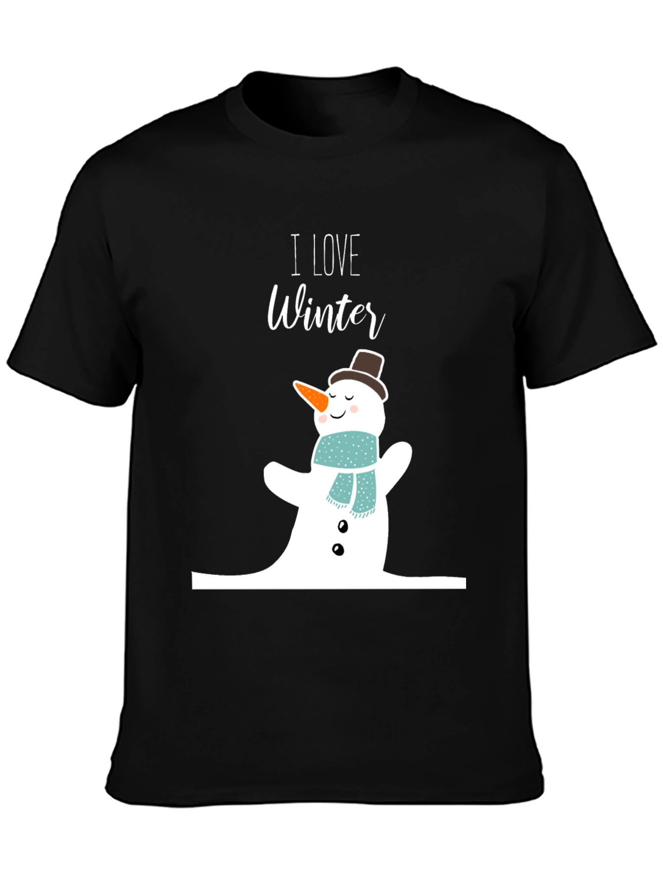 I Love Winter Snowman Graphic Tee