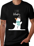 I Love Winter Snowman Graphic Tee