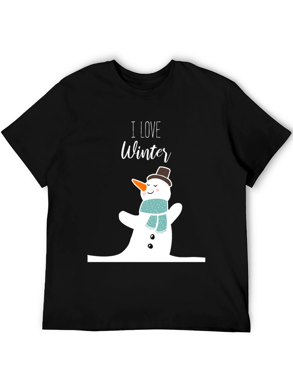 I Love Winter Snowman Graphic Tee