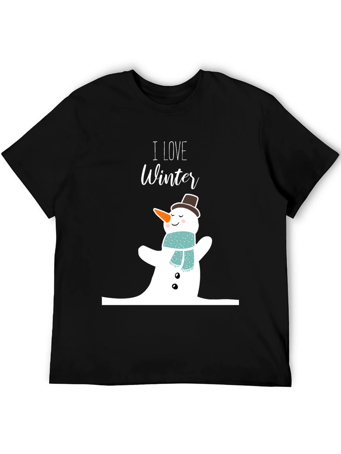 I Love Winter Snowman Graphic Tee