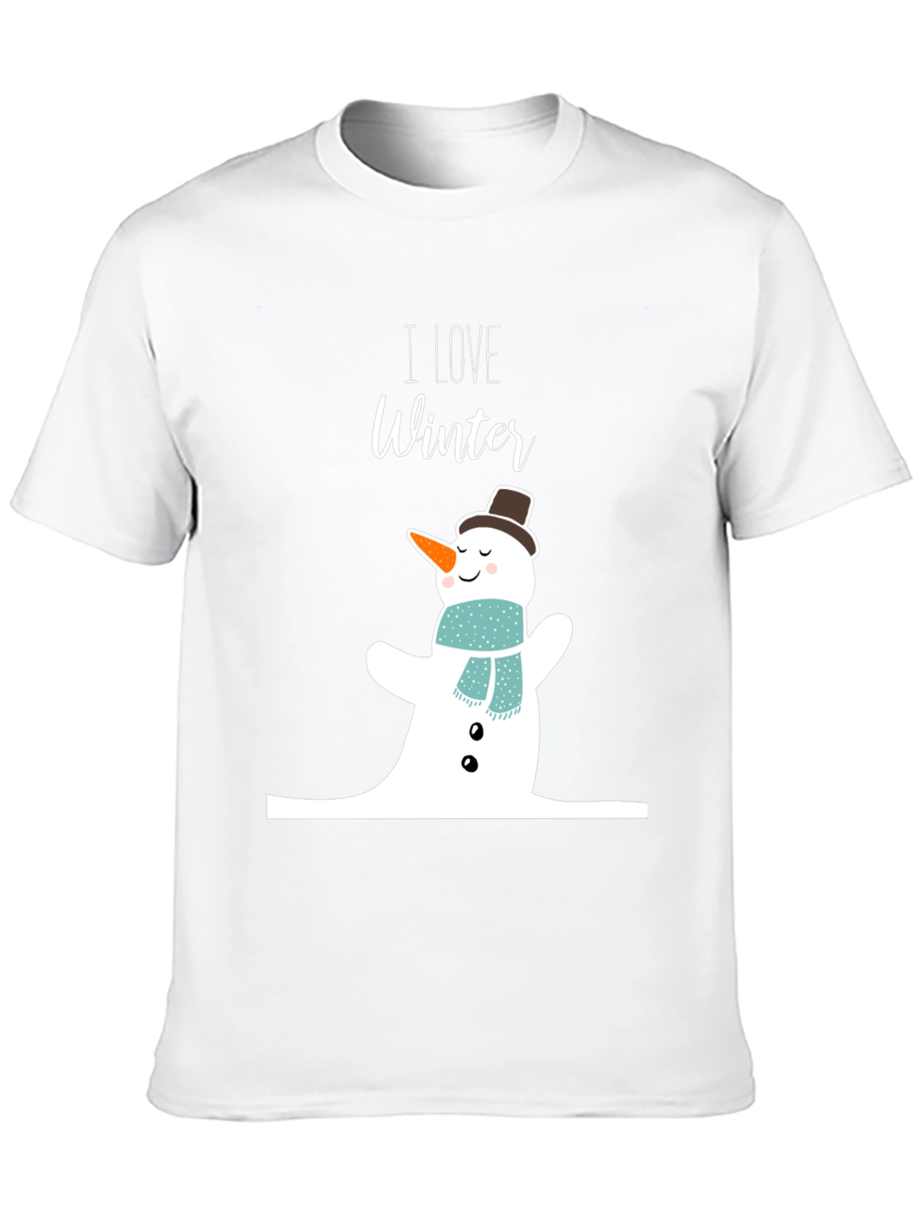 I Love Winter Snowman Graphic Tee