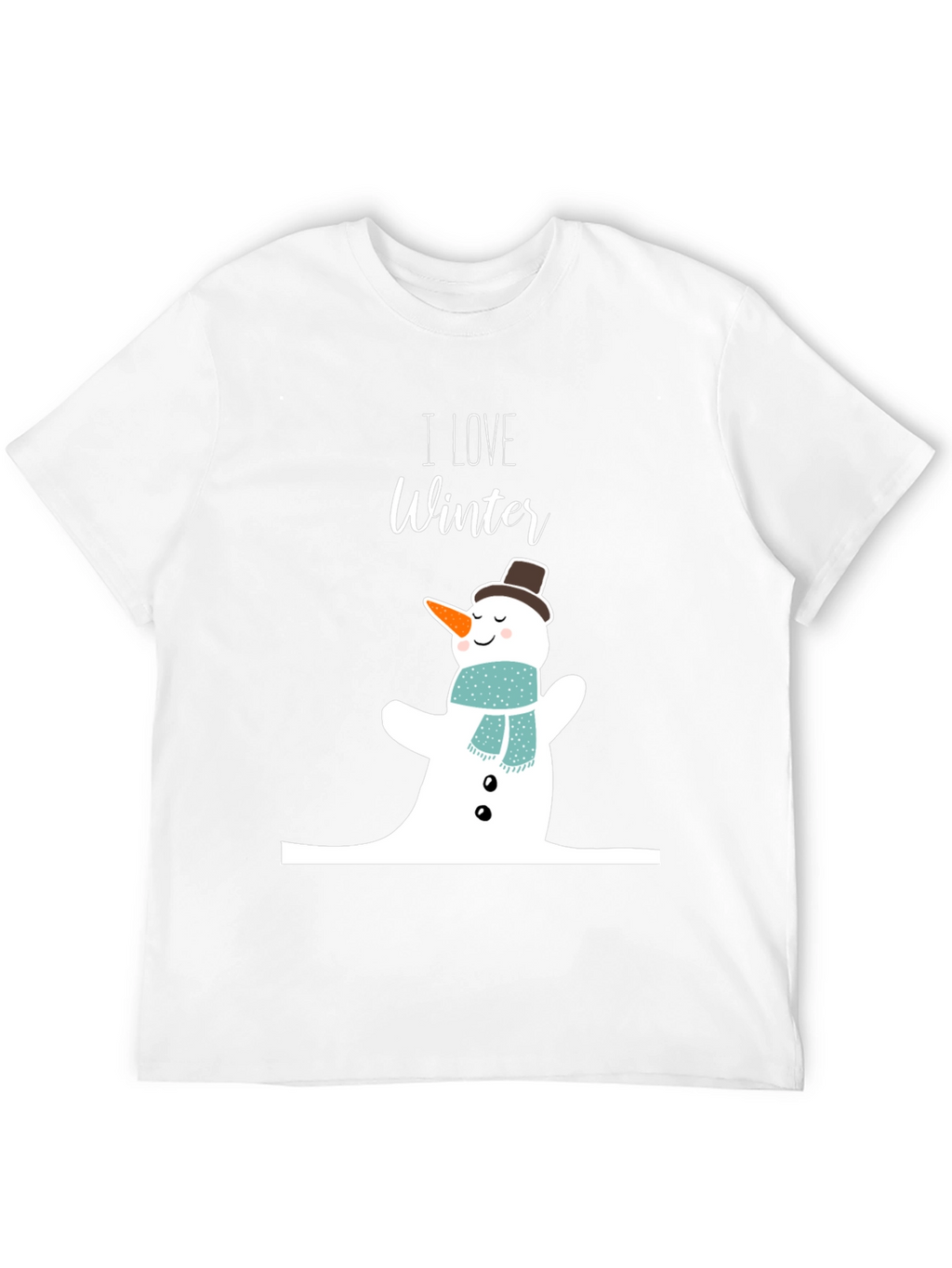 I Love Winter Snowman Graphic Tee