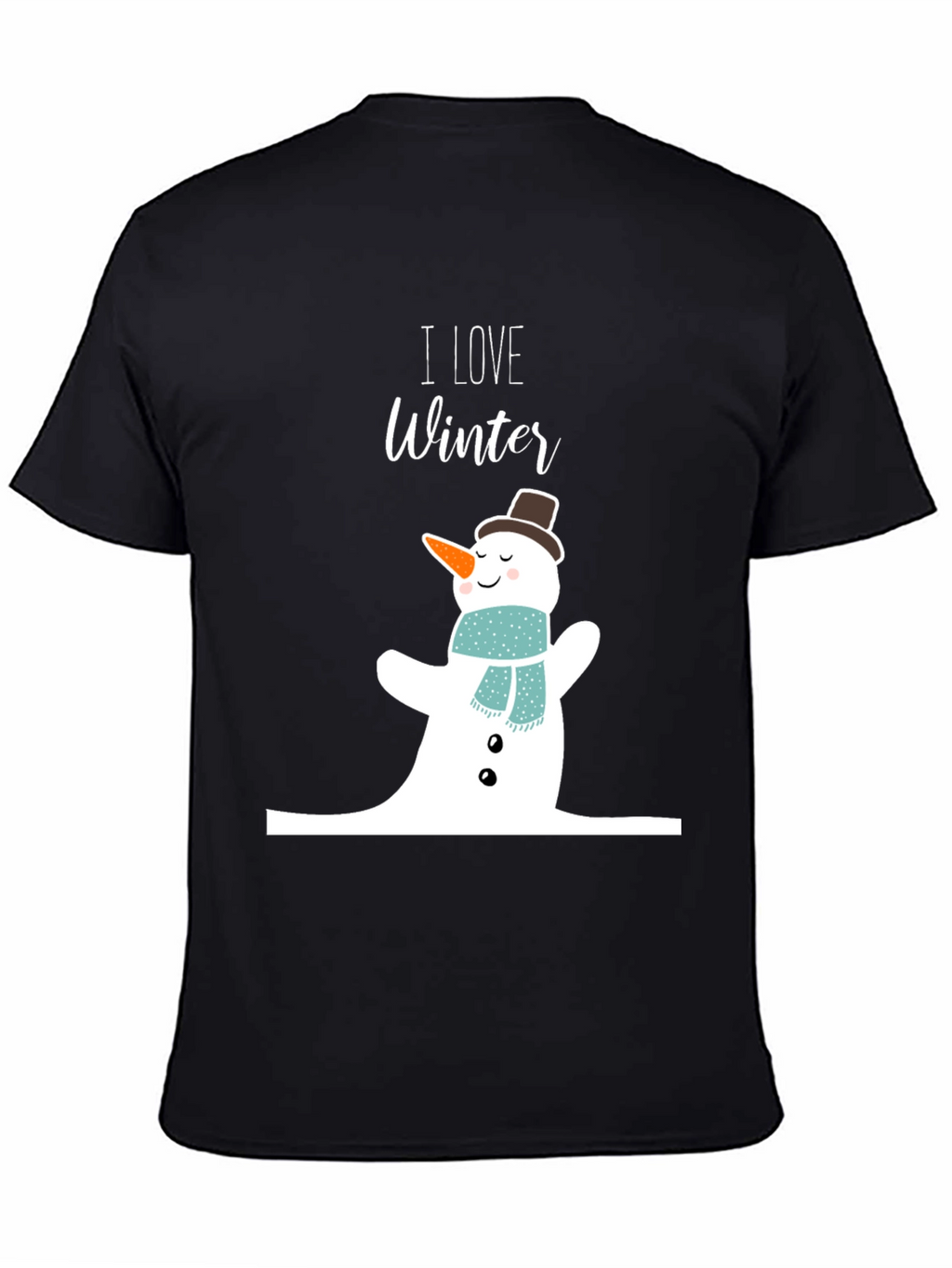 I Love Winter Snowman Graphic Tee
