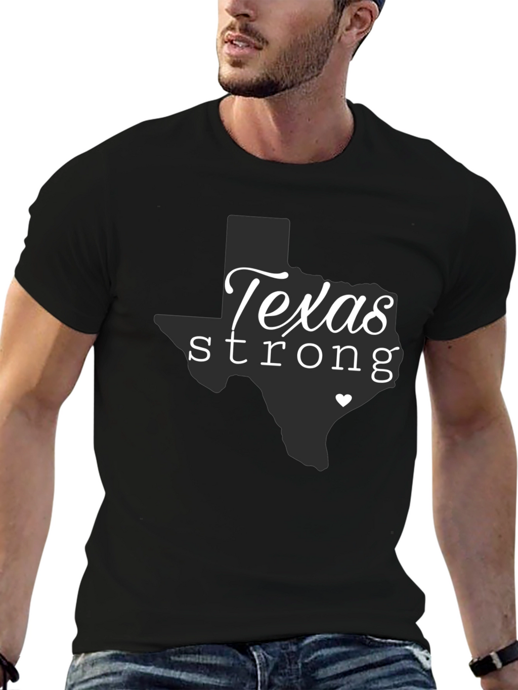 Texas Strong Graphic Tee - Black Unisex T-Shirt